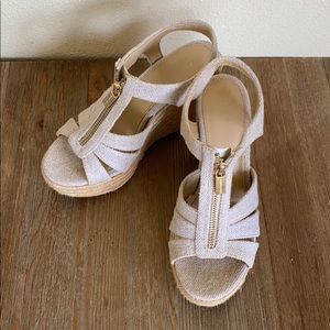 Michael Kors Wedge sandals size 6 only used twice